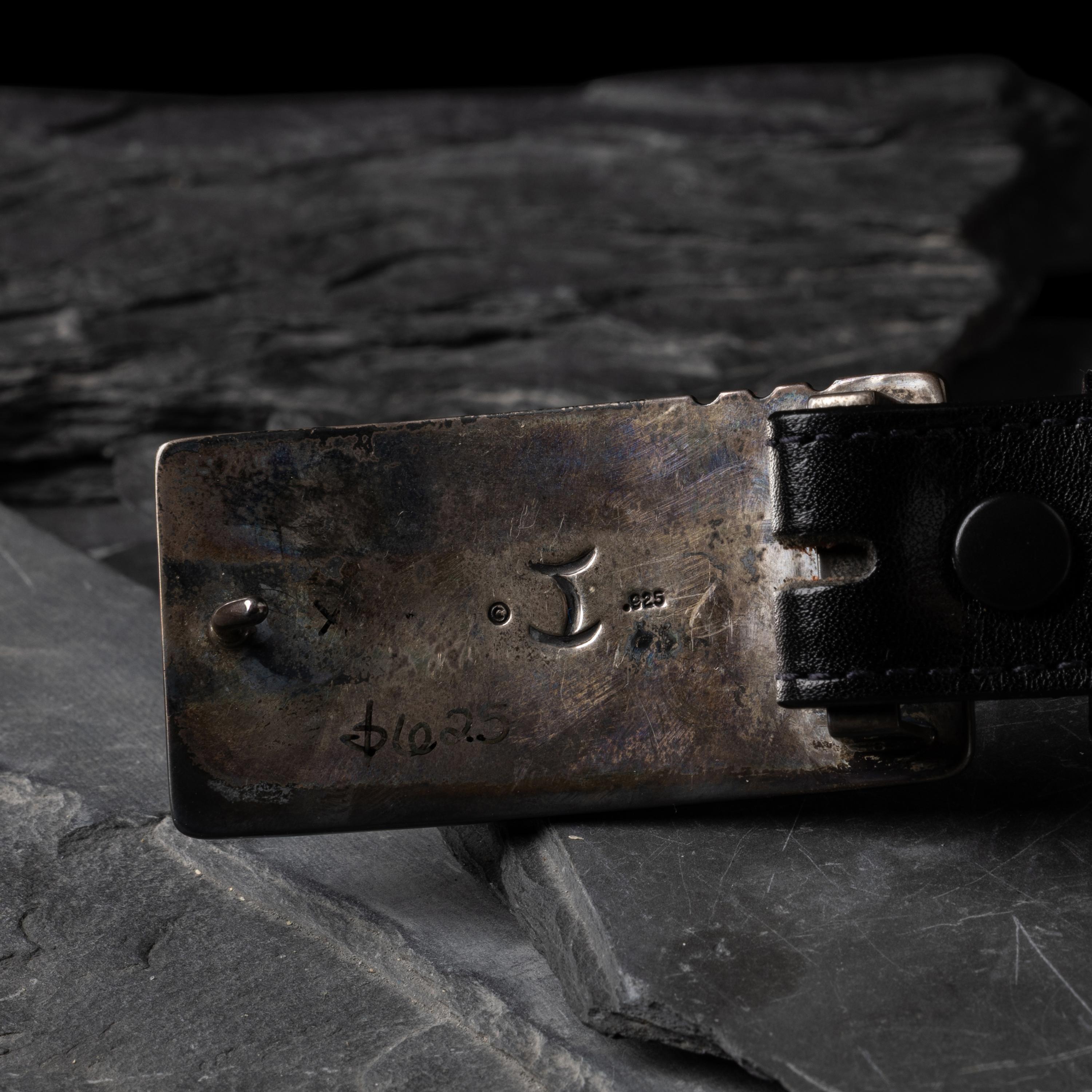 Jared Chavez (San Felipe, b. 1976) — Abstract Silver Belt Buckle