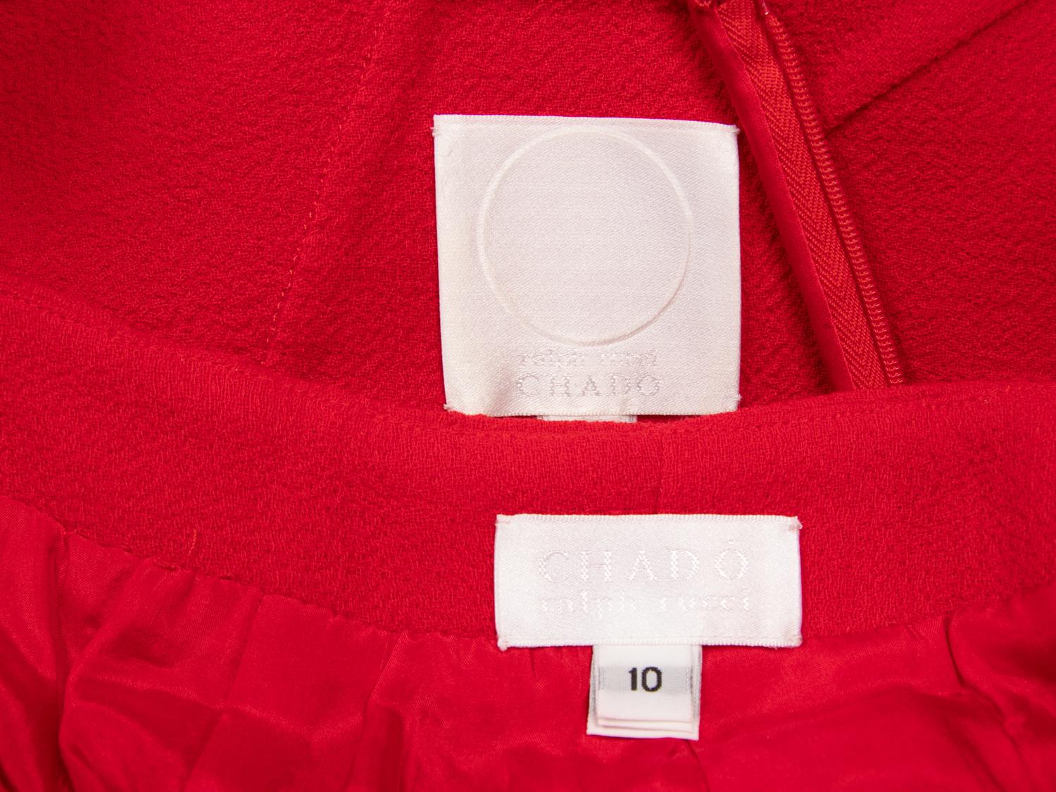 Ralph Rucci, Red Crêpe Pantsuit Ensemble