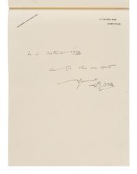 [Literature] Wells, H.G. Autograph letter, signed