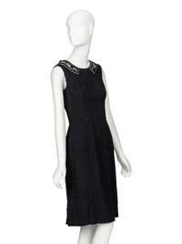 Prada, Black Tweed Dress & Nylon Handbag