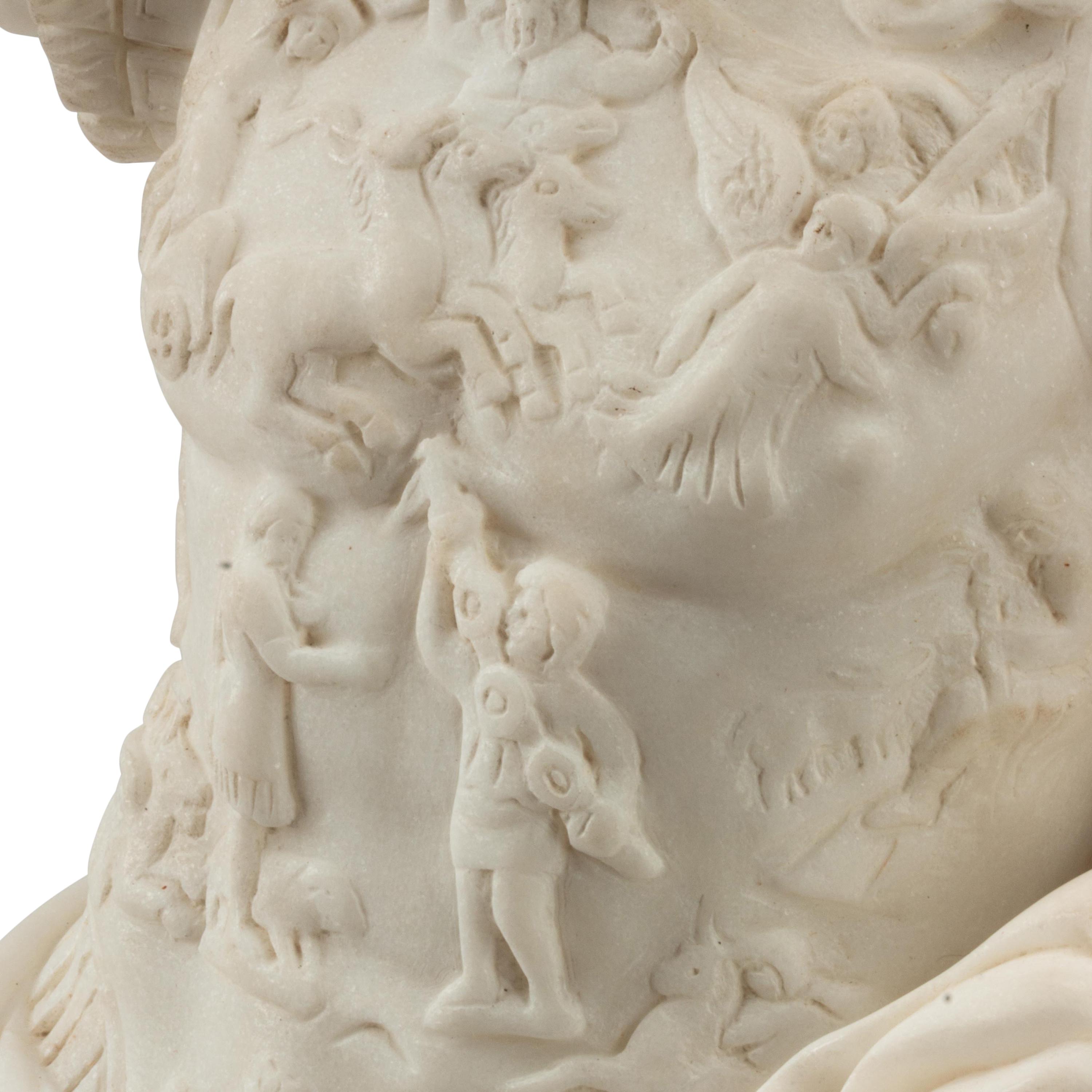 An Italian Carved Marble Model of the Augustus of Prima Porta