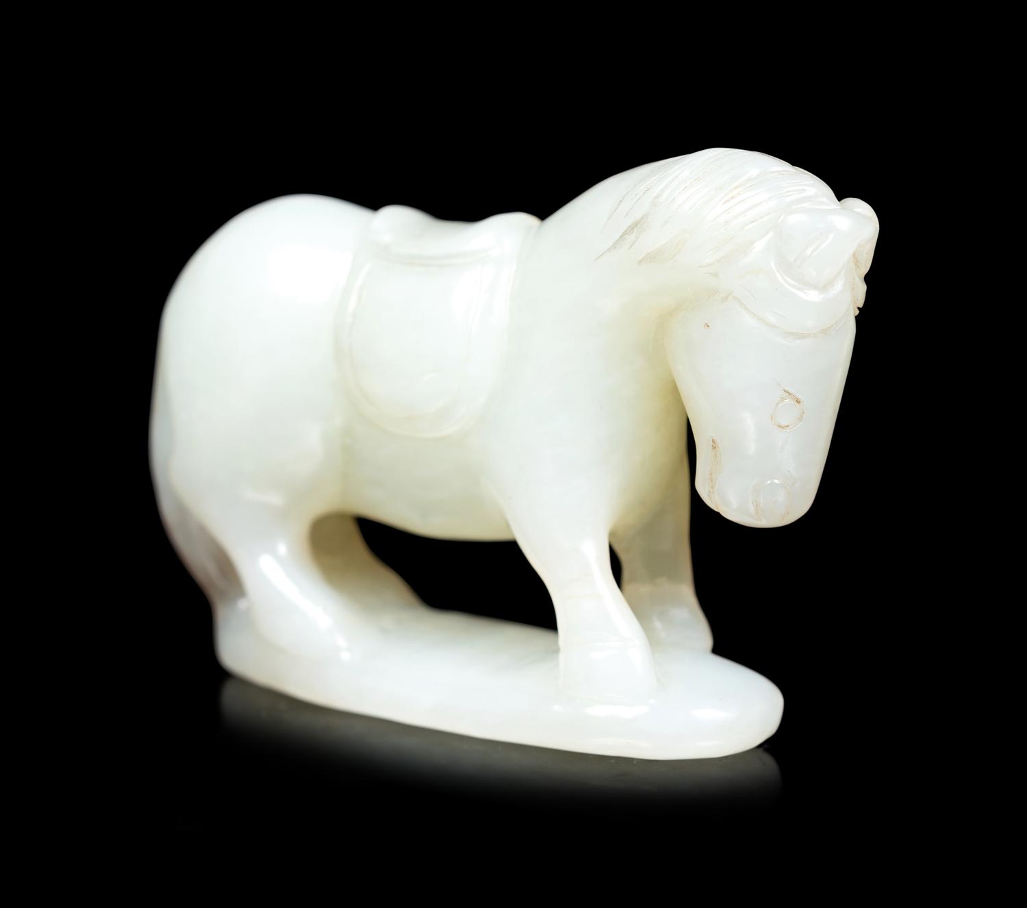 Four Chinese Pale Celadon Jade Carvings