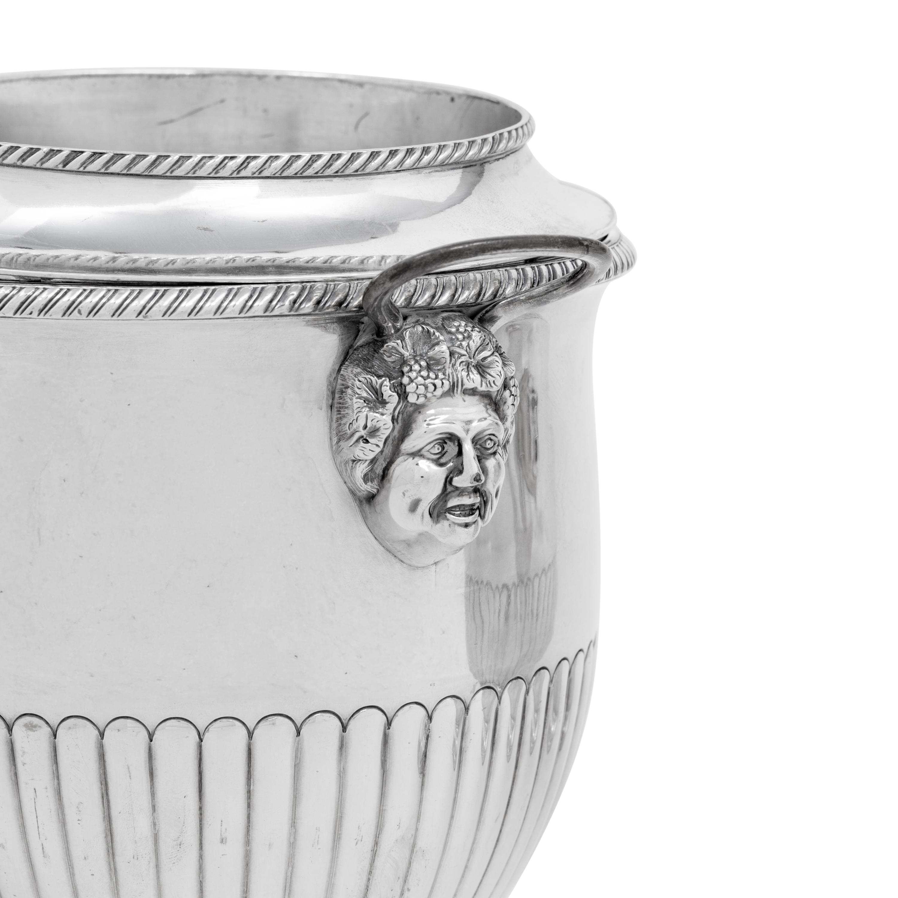 A Pair of Old Sheffield Silver-Plate Wine Coolers