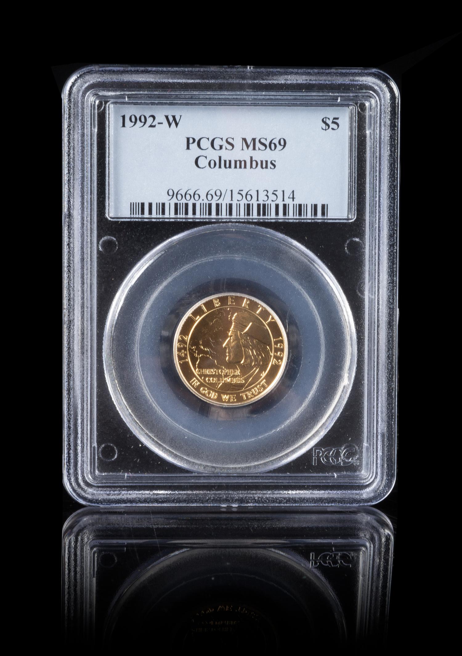A United States 1992-W Christopher Columbus Quincentennial $5 Gold Coin