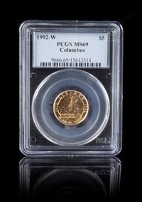 A United States 1992-W Christopher Columbus Quincentennial $5 Gold Coin