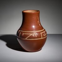 Margaret Tafoya (Santa Clara, 1904-2001) — Carved Redware Vase
