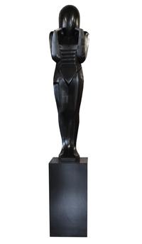 A Set of Three Composition Statues from a French Theater 18" W x 18" D x 109.5" H — France, Circa 1940
