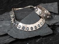 Taxco Silver and Moonstone Link Choker and Bracelet