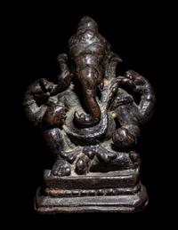 An Indian Bronze Figure of Ganesha