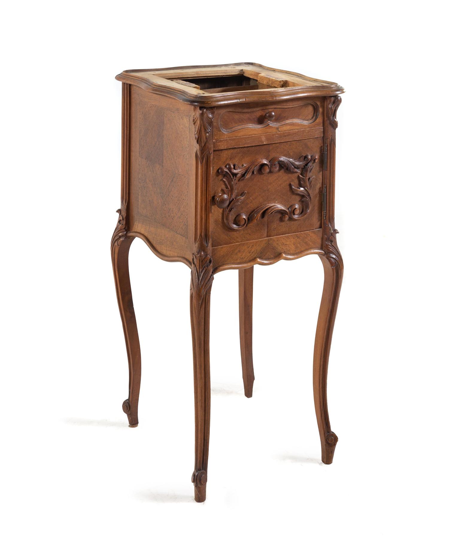 A Louis XV Style Walnut Side Table