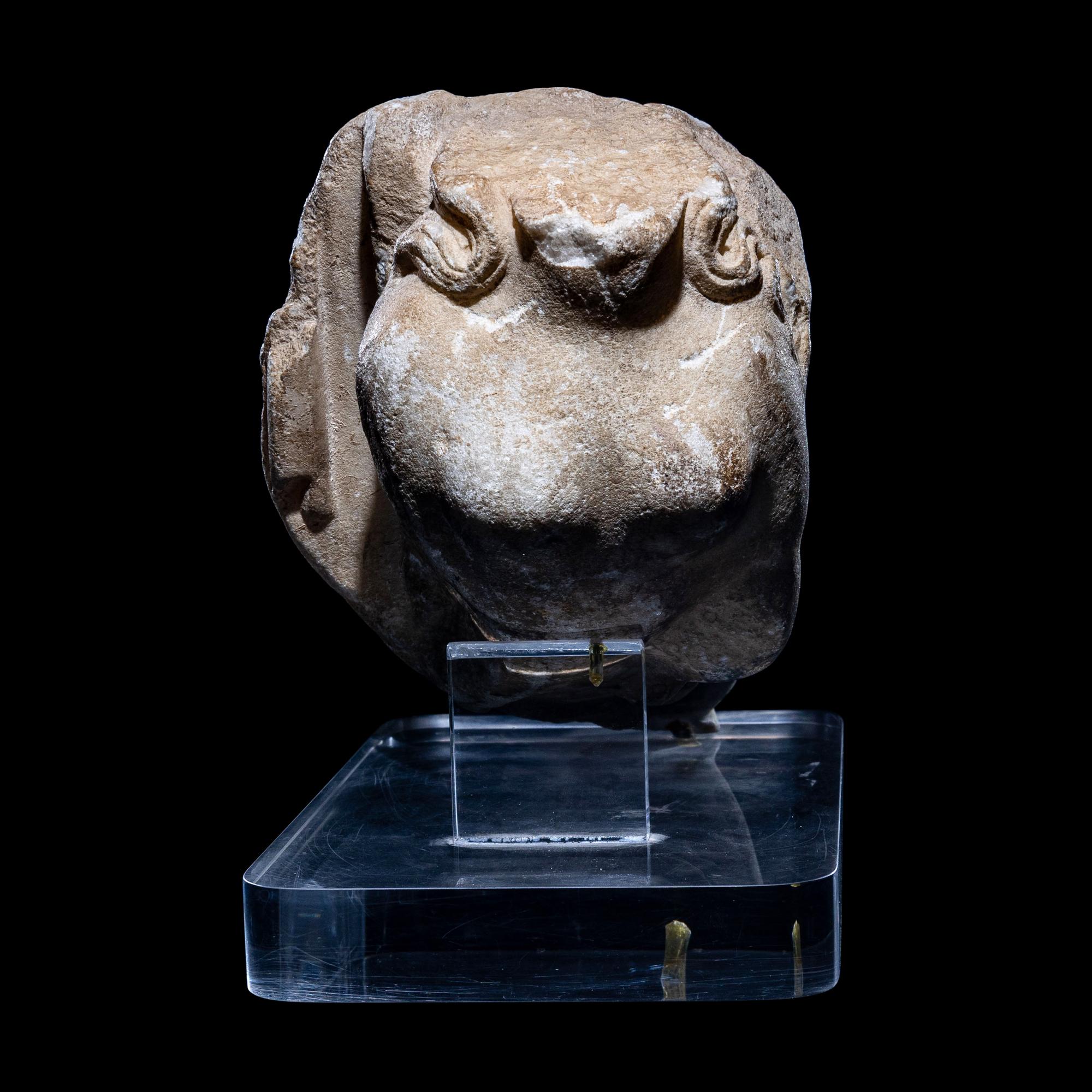 A Roman Marble Fragment of a Sphinx