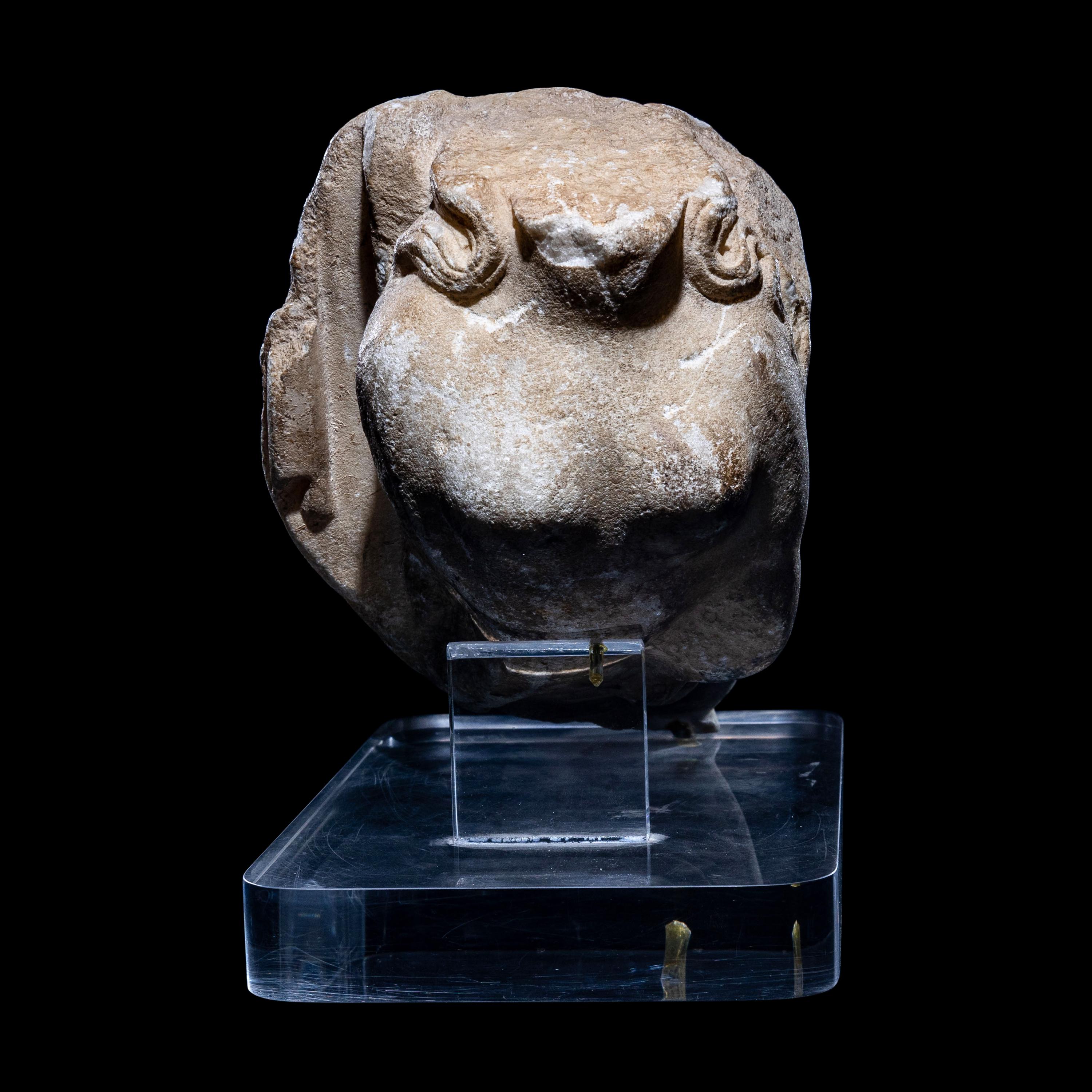 A Roman Marble Fragment of a Sphinx