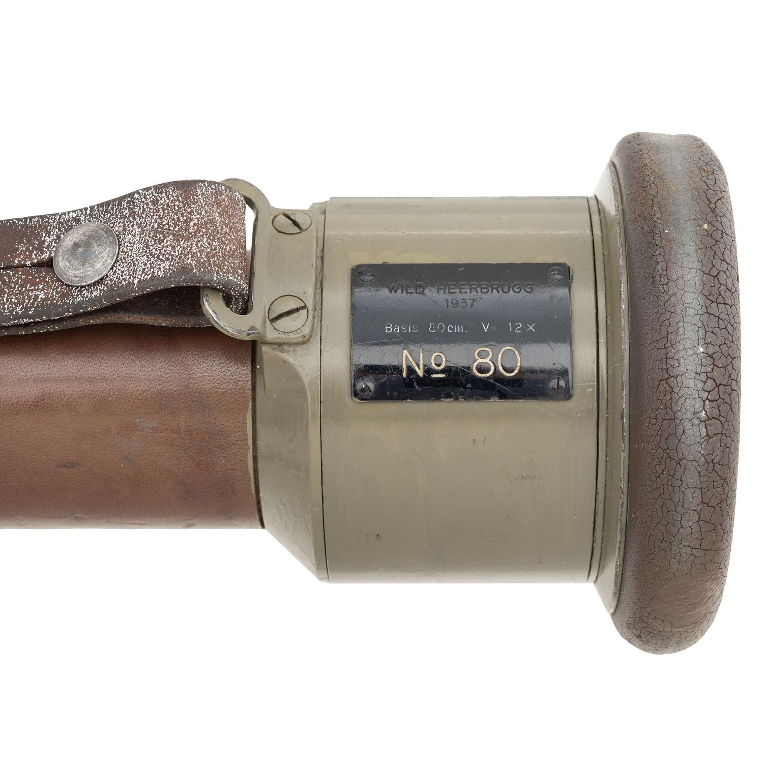 Swiss-Wild Heerbrugg TM2 80mm Coincidence Rangefinder with Tripod and Attachments