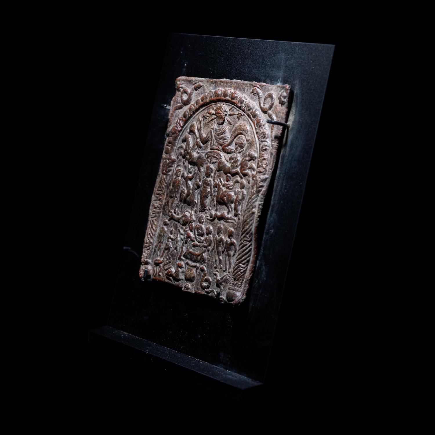 A Roman Lead Votive Plaque with Sol Invictus