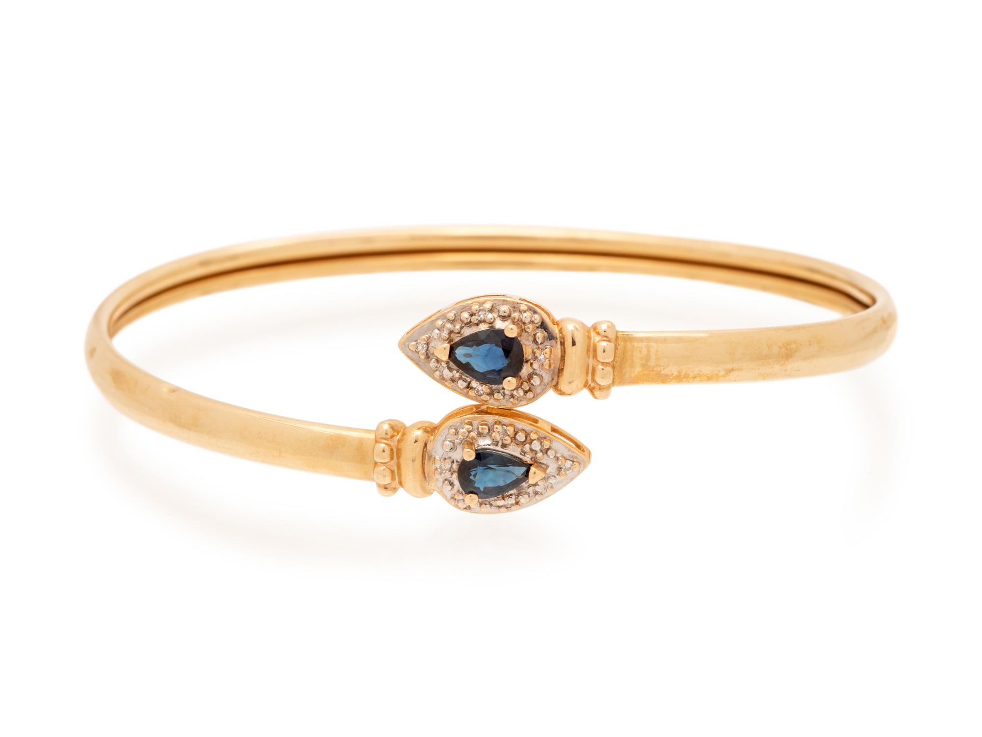 SAPPHIRE AND DIAMOND BANGLE BRACELET