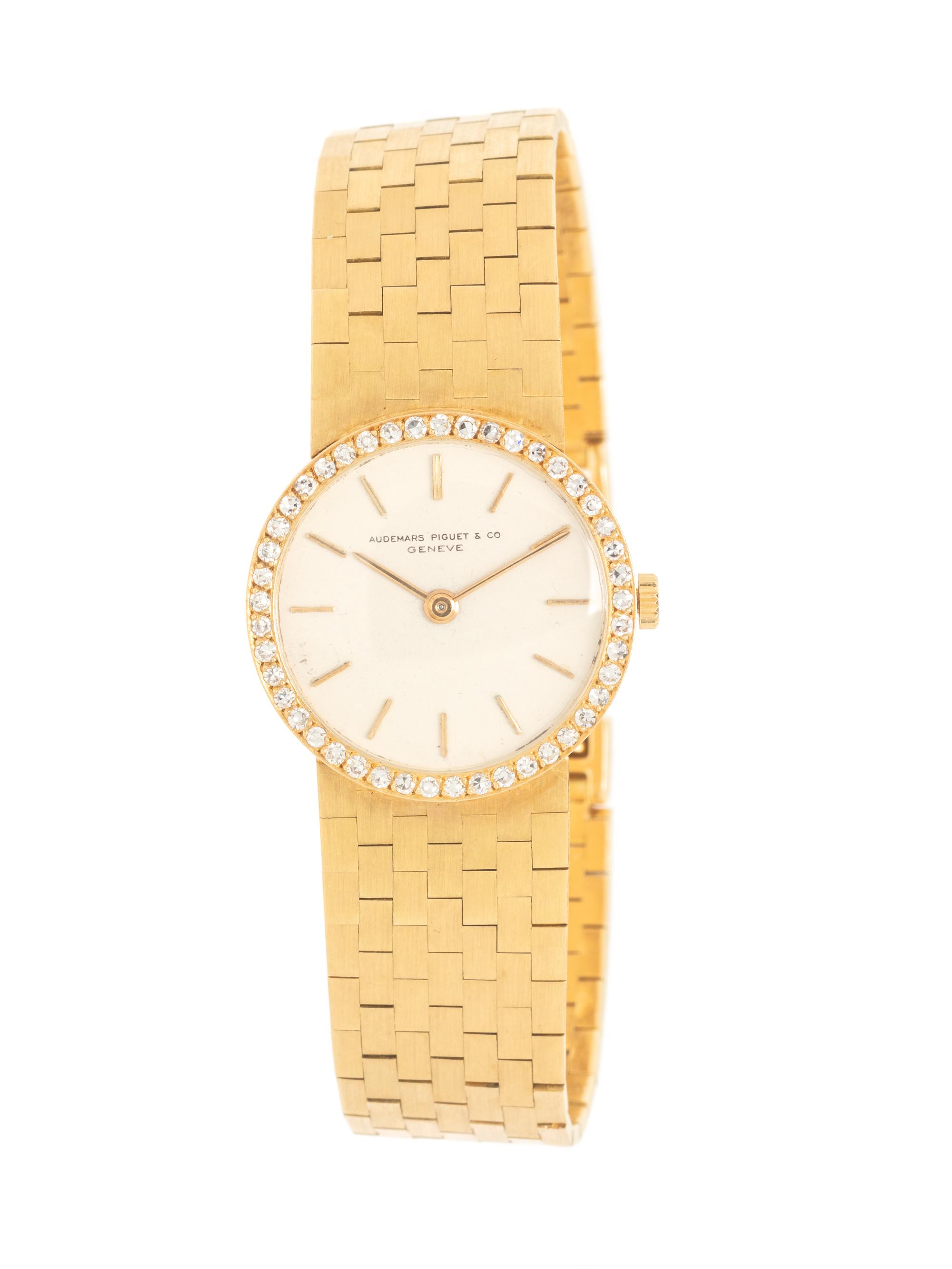 AUDEMARS PIGUET, YELLOW GOLD AND DIAMOND WATCH