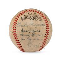 A 1935 Charlotte Hornets Team Signed Autograph Baseball
