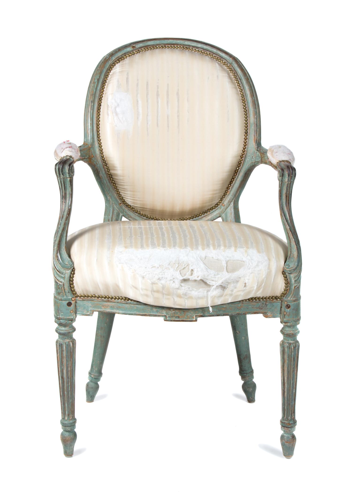 A Louis XVI Painted Fauteuil — LATE 18TH/EARLY 19TH CENTURY
