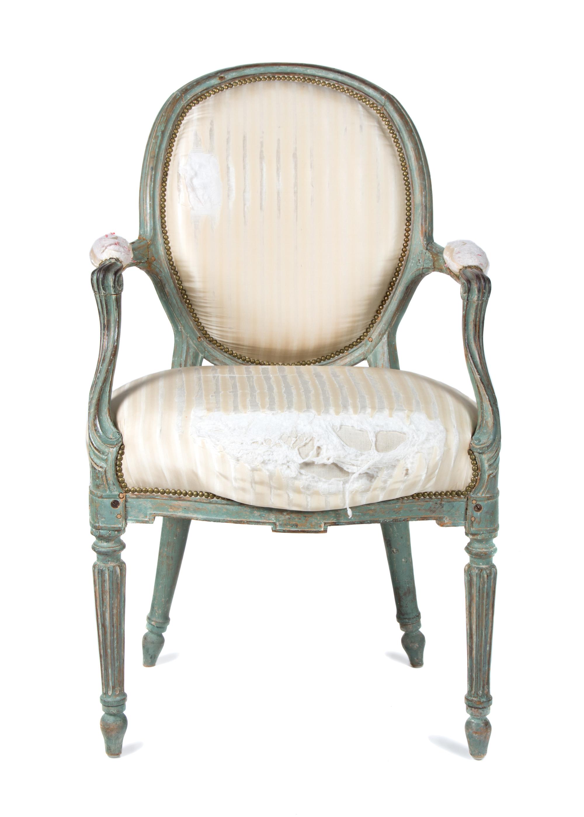 A Louis XVI Painted Fauteuil — LATE 18TH/EARLY 19TH CENTURY