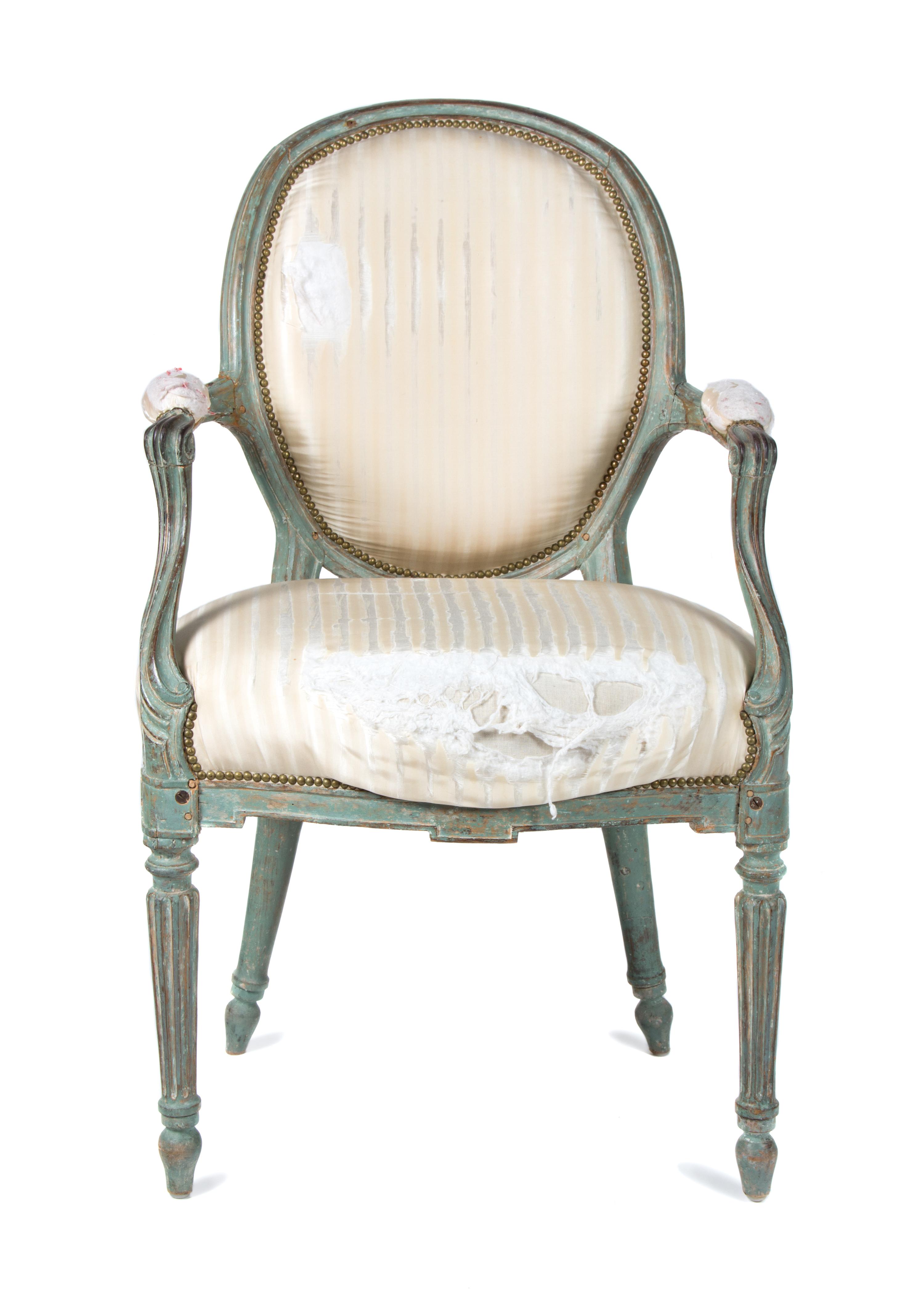 A Louis XVI Painted Fauteuil — LATE 18TH/EARLY 19TH CENTURY