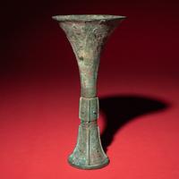 A Chinese Archaic Bronze Gu Vessel, Shang Dynasty — 商 青銅觚