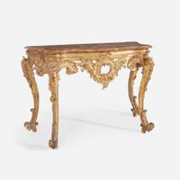 An Italian Rococo Carved Giltwood Console Table circa 1740