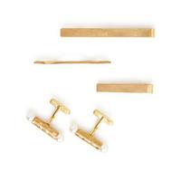 COLLECTION OF YELLOW GOLD MEN'S ACCESSORIES