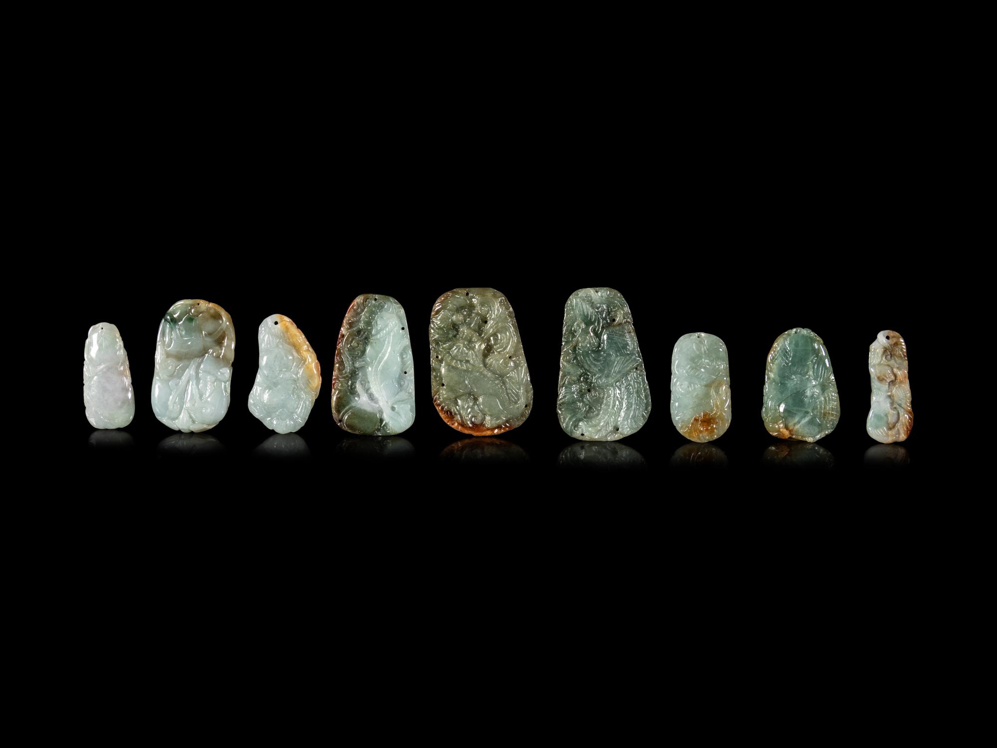 Twenty Chinese Jadeite Pendants