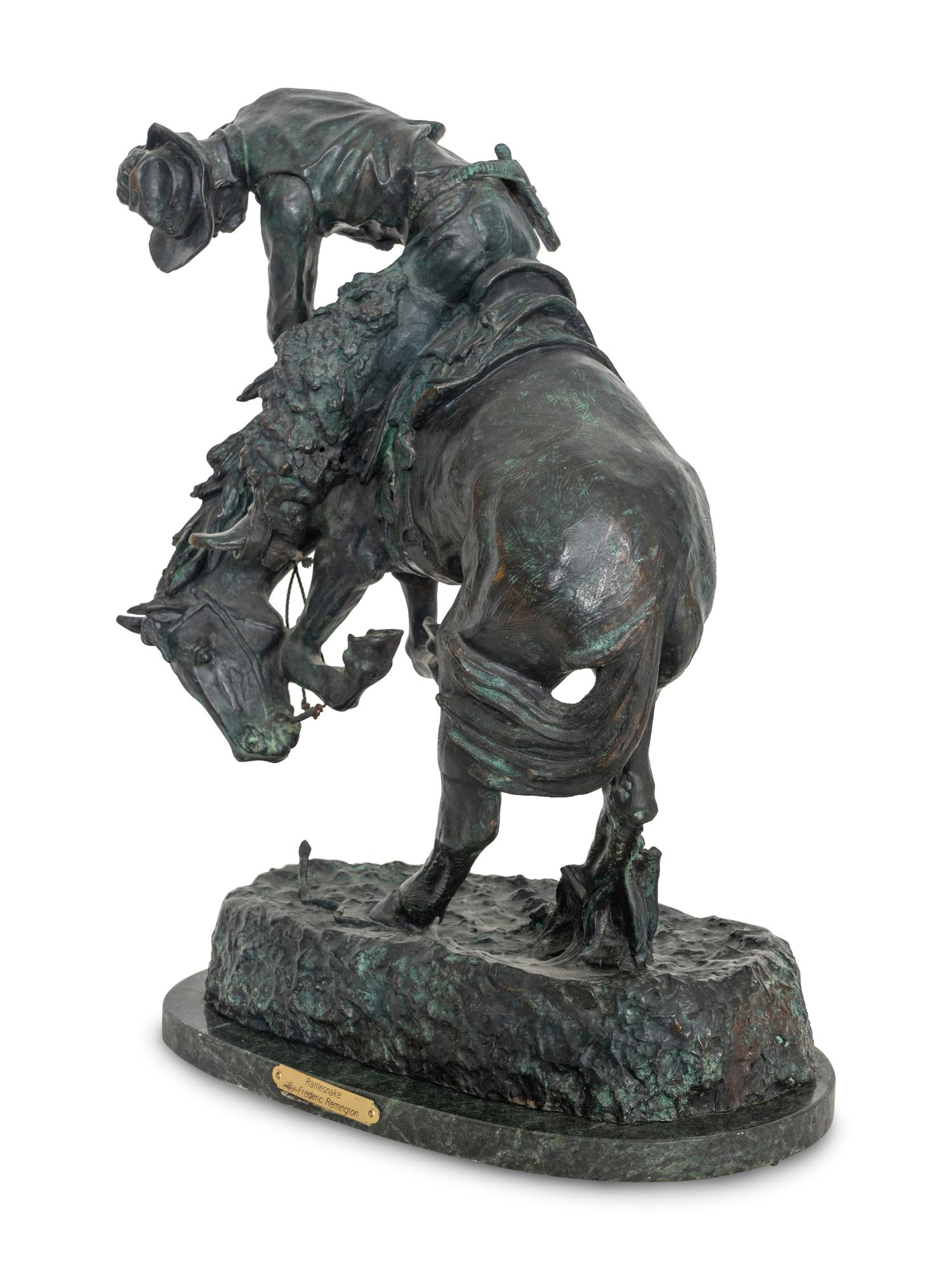 An American Bronze Figural Group, after Frederic Remington (1861-1909)