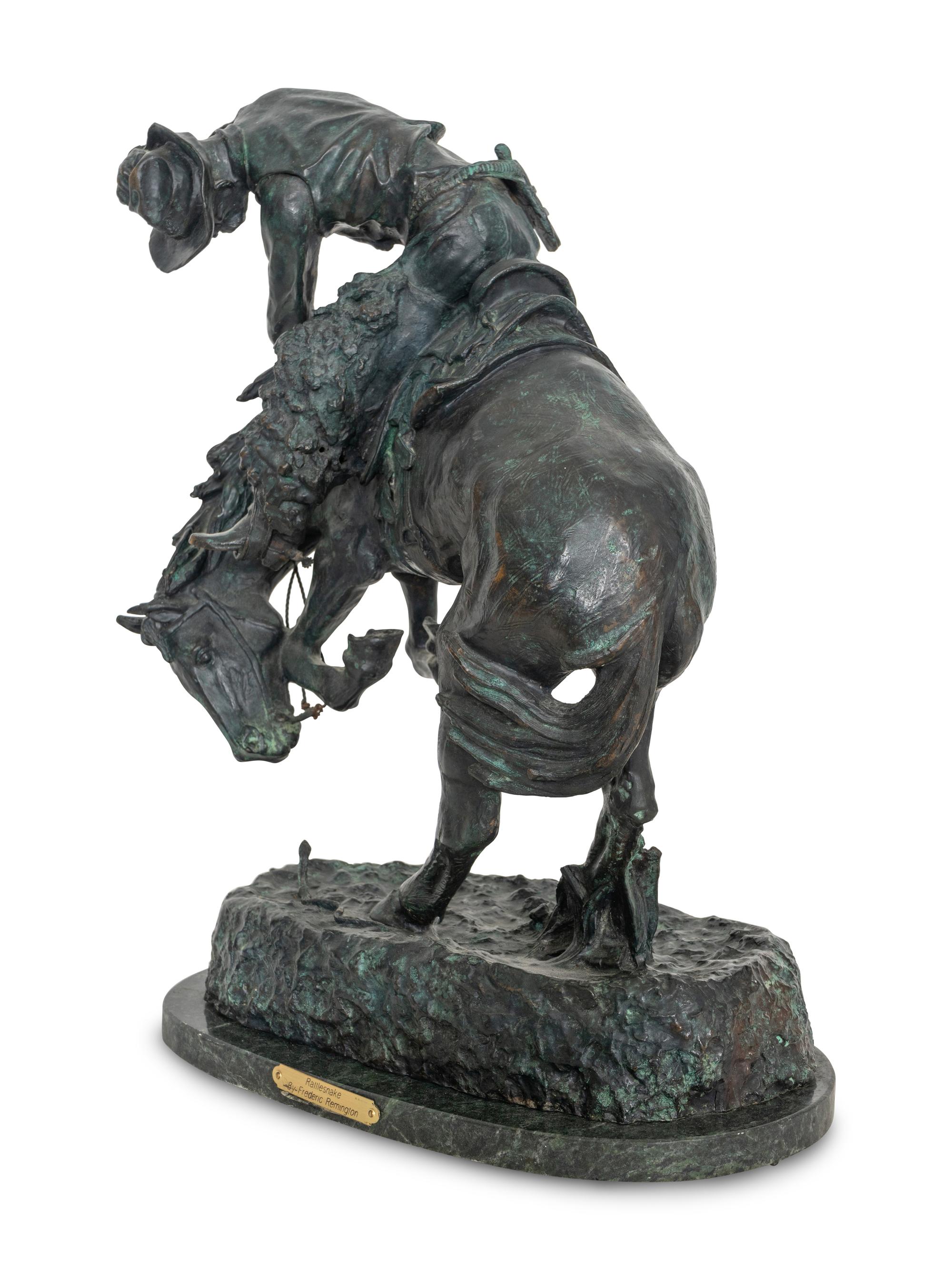 An American Bronze Figural Group, after Frederic Remington (1861-1909)