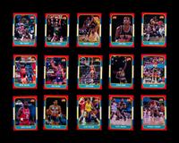 A Group of 49 1986 Fleer Basketball Cards, Including Multiple Rookies, Hall of Famers and Stars,