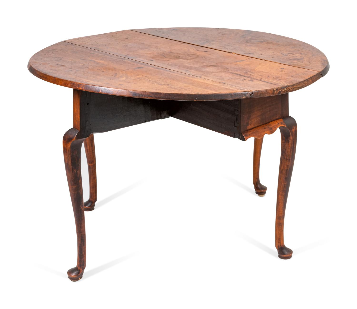 A Queen Anne Cherrywood Drop-Leaf Table