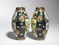 A Pair of Japanese Cloisonné Vases