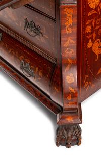 A Dutch Rococo Style Marquetry Slant-Front Desk — 19TH CENTURY