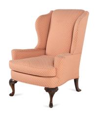 A George II Style Walnut Wingback Armchair