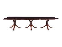 A Custom Three-Pedestal Dining Table by Cabinetmaker Robin K. DeGroot
