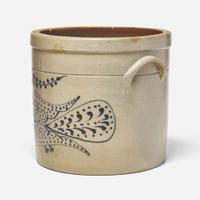 Two cobalt-decorated stoneware crocks New York and New Jersey, 19th century