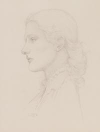 Edward Burne-Jones, (British, 1833-1898), Portrait of Lucy Merrill, 1880
