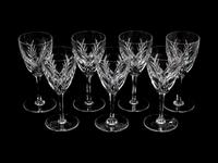 A Set of Seven Baccarat Wine Glasses