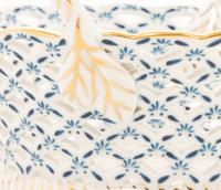 A Continental Porcelain Basket