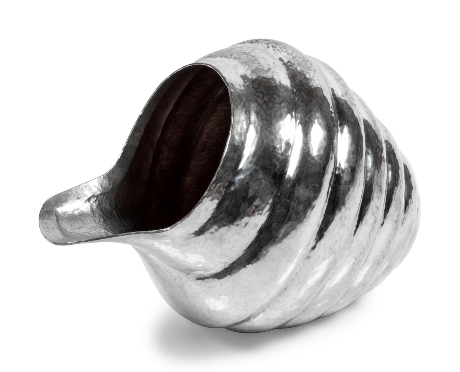 Contemporary Hammered Metal Beehive Formed Wine Cooler
