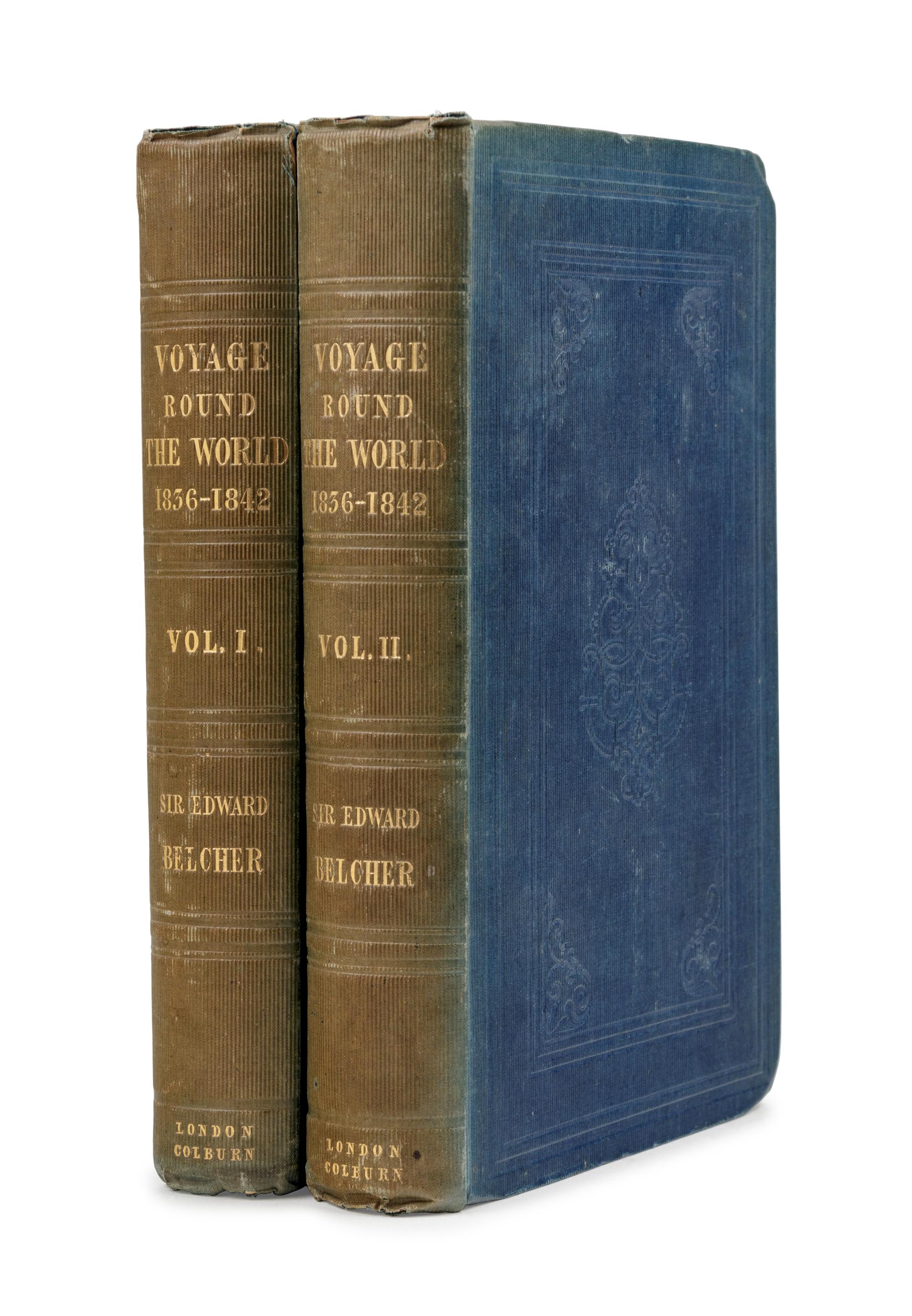 BELCHER, Edward, Sir (1799-1877). Narrative of a Voyage Round the World, performed in Her Majesty's Ship Sulphur,... 1836-1842 . London: Henry Colburn, 1843.