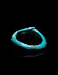 An Egyptian Faience Finger Ring with a Wadjet Eye
