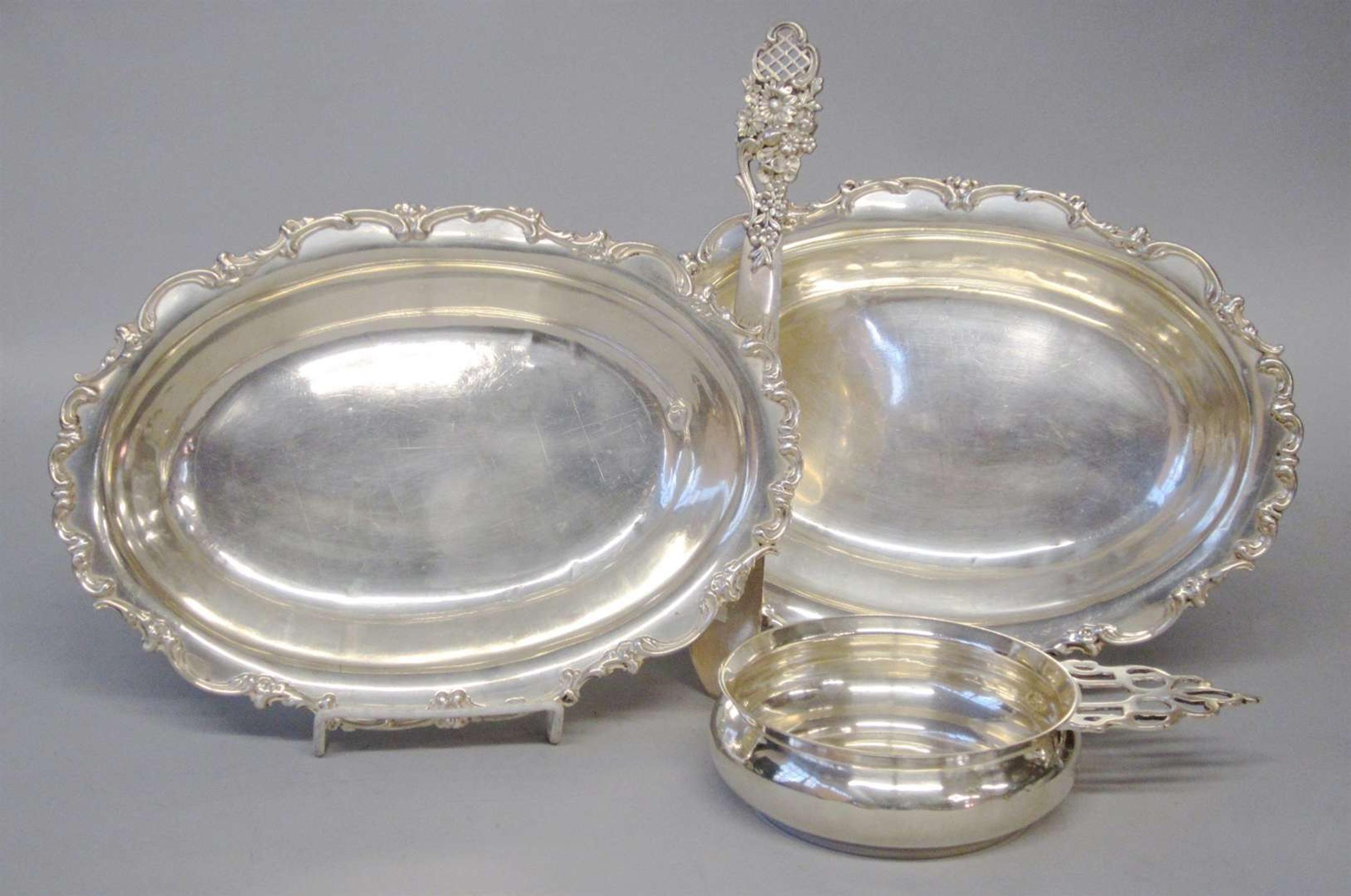 Sterling silver porringer and a sterling silver page knife shreve, crump, & low co., inc., boston, ma, mid 19th to 20th century