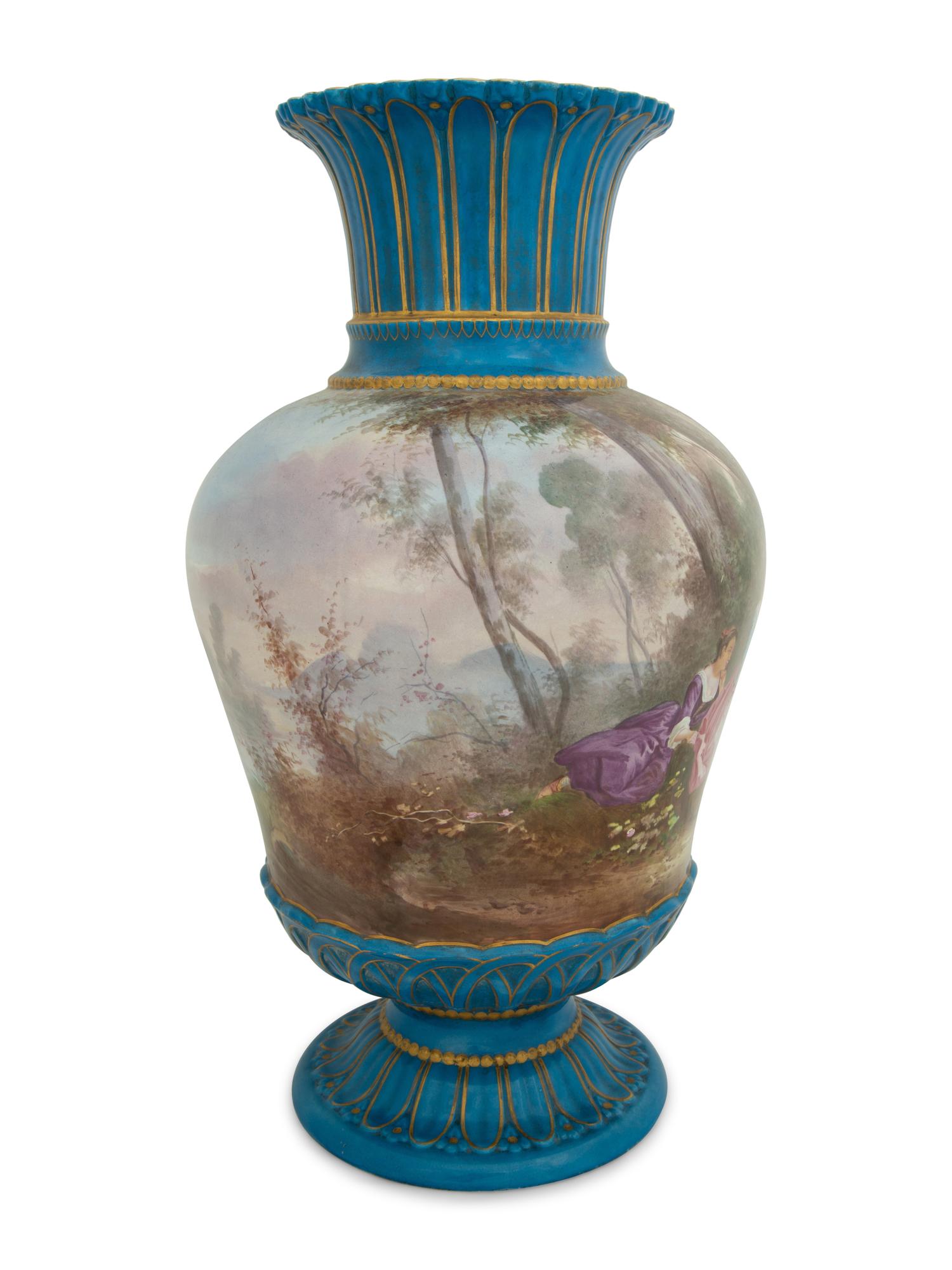 A Sevres Style Porcelain Vase — 19TH CENTURY