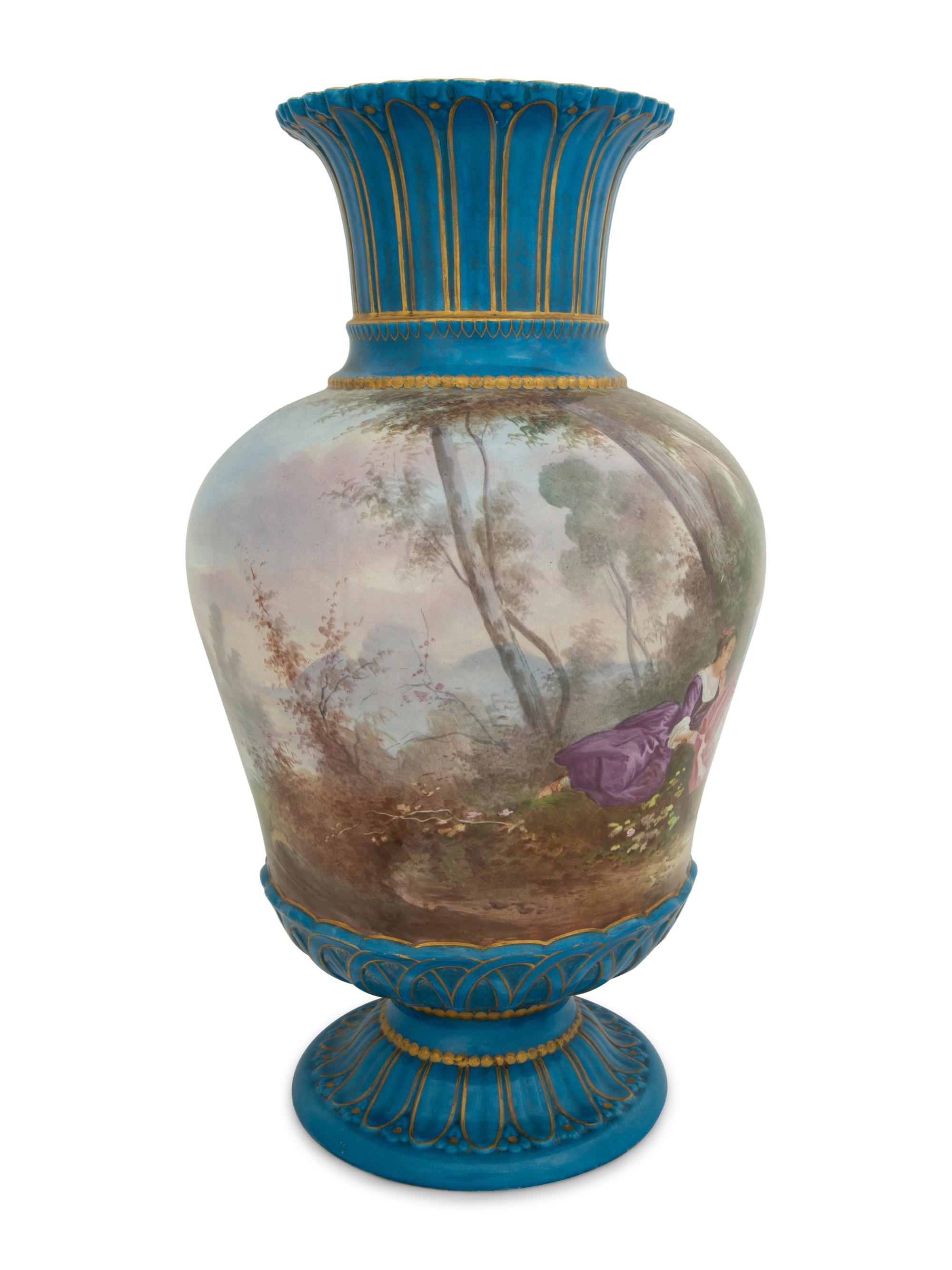 A Sevres Style Porcelain Vase — 19TH CENTURY
