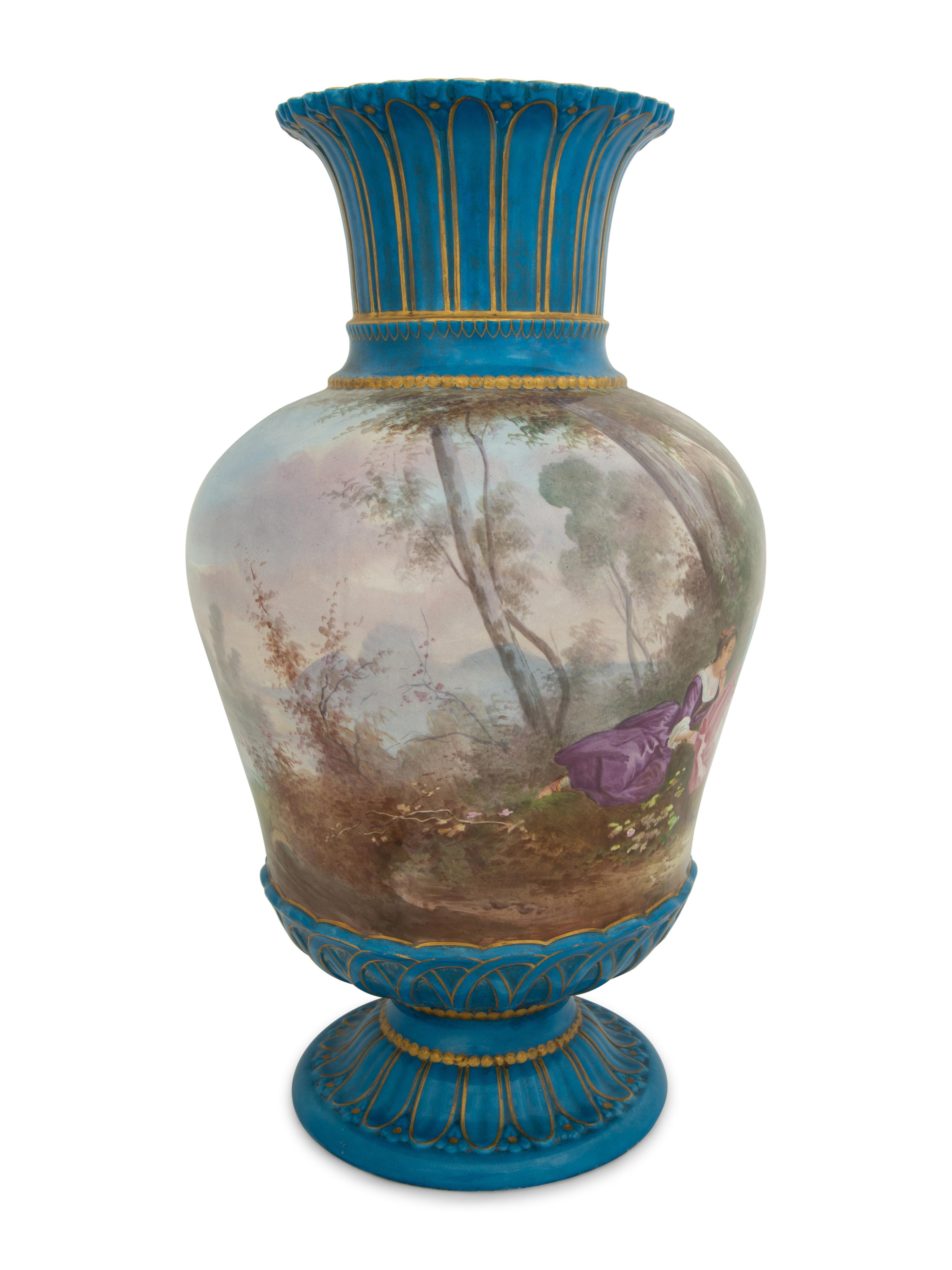 A Sevres Style Porcelain Vase — 19TH CENTURY