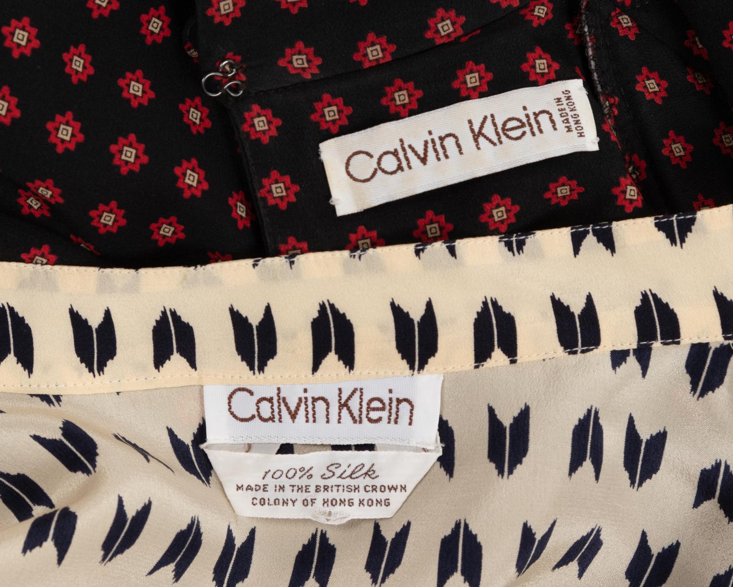 Three Designer Dresses: Two Calvin Klein and One Andre Laug, 1980s