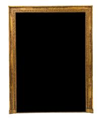 An Empire Style Giltwood Over Mantel Mirror, Height 68 1/4 x width 51 1/2 inches.