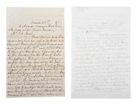 [CIVIL WAR - NAVY]. A group of 2 letters with Mobile Bay interest, including the Battle of Spanish Fort, comprising: